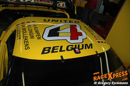 Een close-up van het dak van de United 4 Belgium C5-R van PK